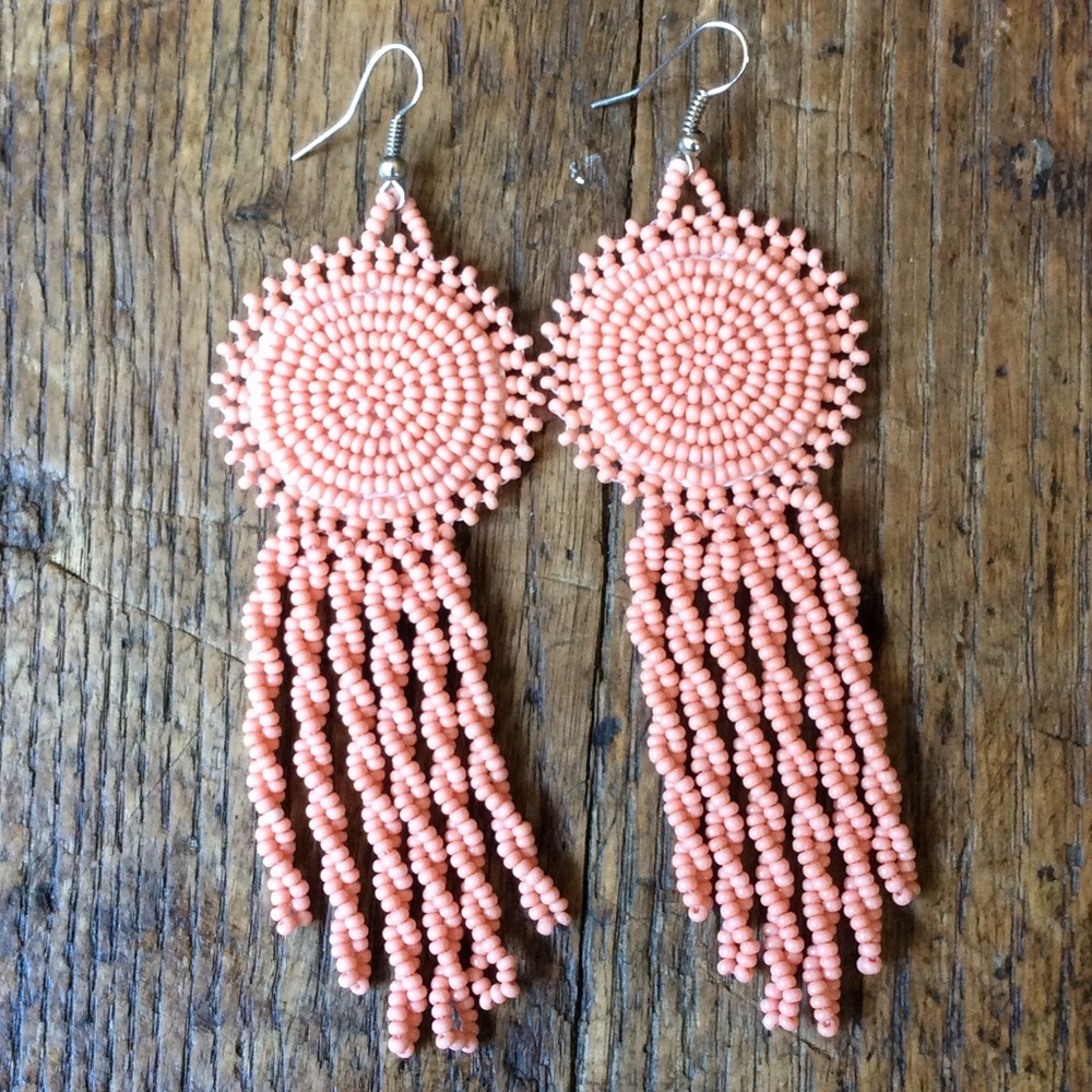 Rosebud Beaded Earrings